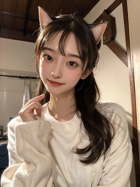 cat, girl,