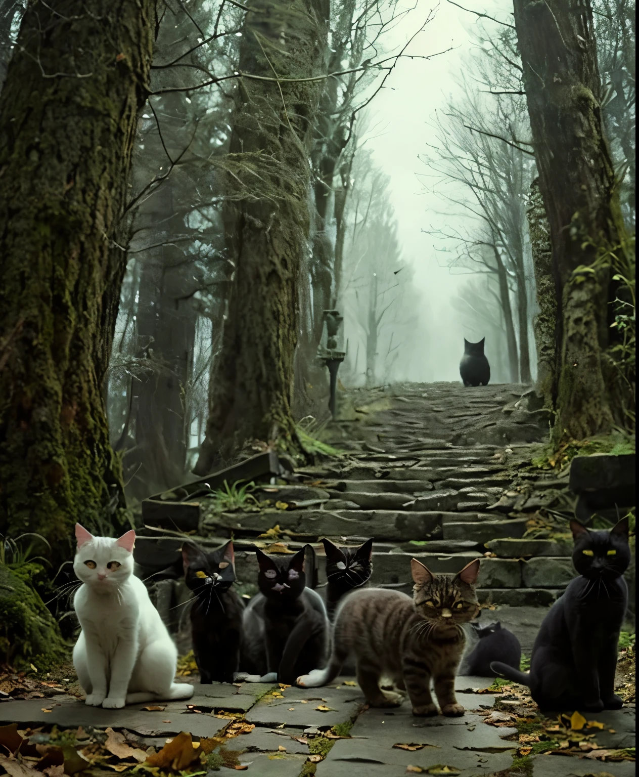 The Cats of Ulthar.r, inspired by Lovecraft H.P novel "The Cats of Ulthar",