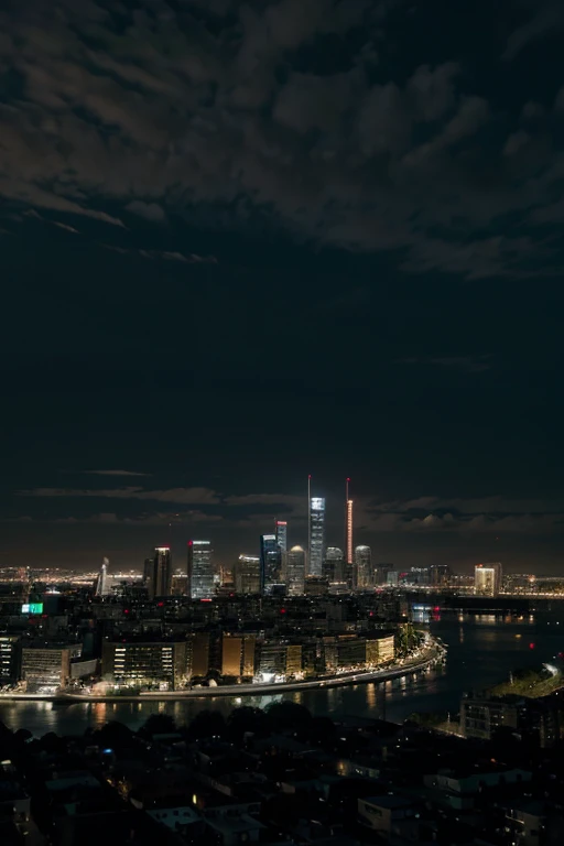 The City skyline at night in Dying Light 2