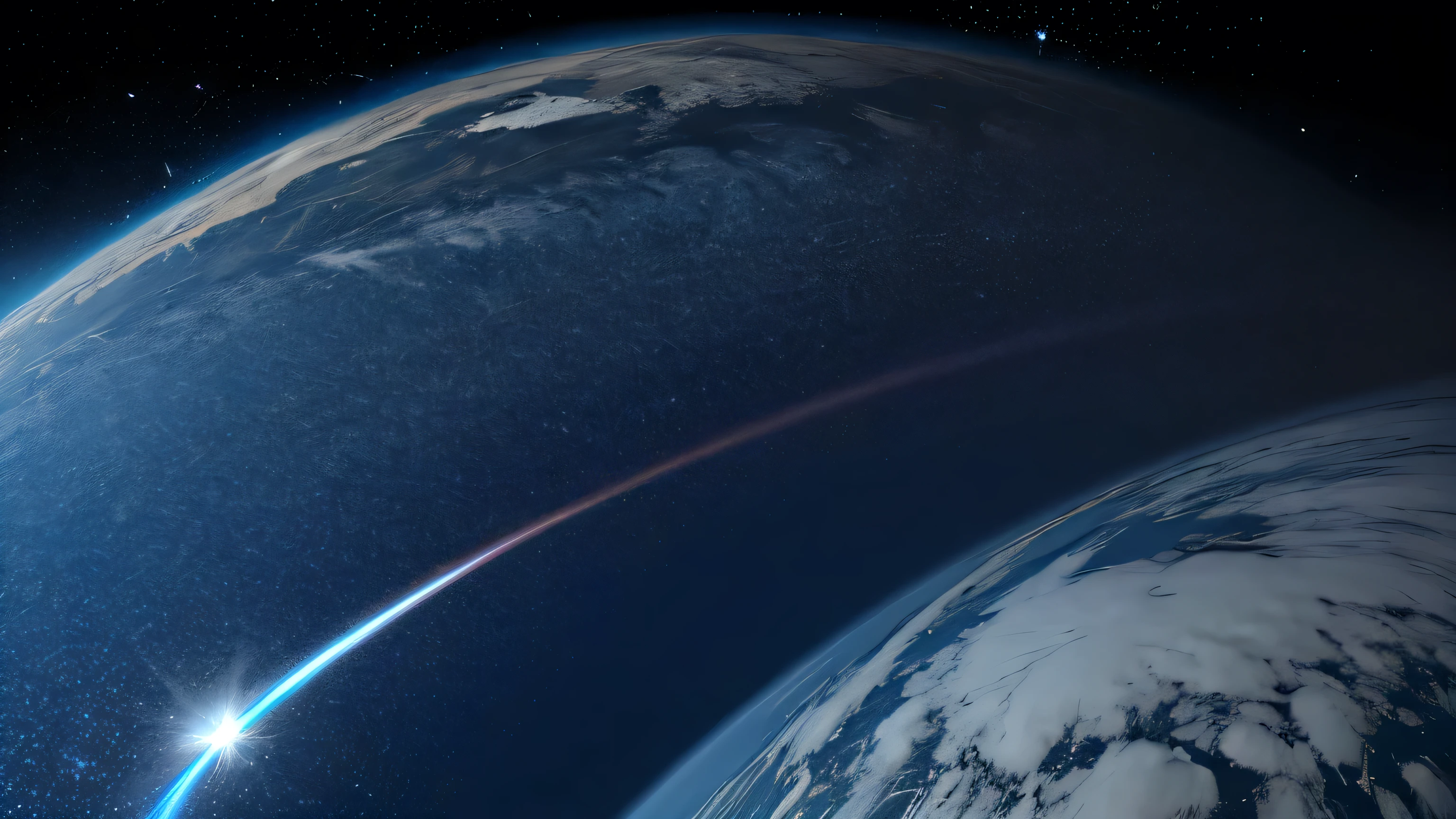 universe、Giant Blue Comet、High resolution、8ｋ