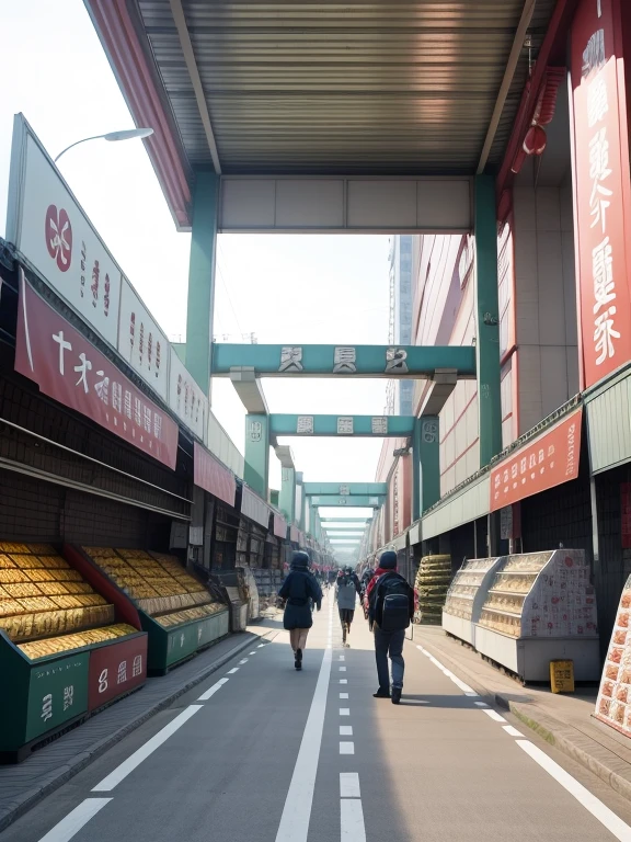 Chinese tourists are buying it all、Toyosu Market is deserted, like a ruin with no one in it.