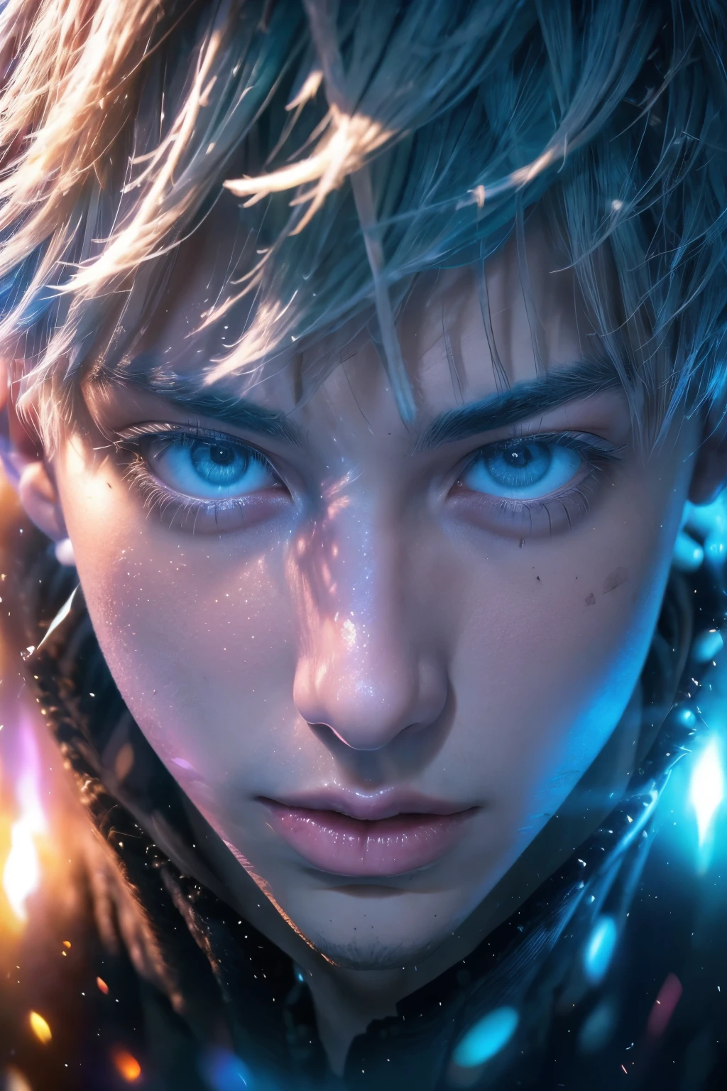 Obra maestra, mejor calidad, (Fondo de pantalla CG unity 8k extremadamente detallado, Obra maestra, mejor calidad, ultra detallado, mejor sombra), (antecedentes detallados), (hermoso rostro detallado, hermosos ojos detallados), alto contraste, (mejor iluminacion, un extremadamente delicado y hermoso),1 chica,((salpicaduras de pintura de colores sobre fondo transparente, dulux,)), ((caustic)), dynamic angle,hermoso brillo detallado,cuerpo completo, salpicadura de pintura en la cara. , estilo anime realista 3d, Seductor chico de anime, estilo de realismo anime, chico anime atractivo,hermosos y atractivos hombres anime, mirando a gojo satoru , ((gojo satoru)) Gojo Satoru de Jujutsu Kaisen, Todo el cuerpo,