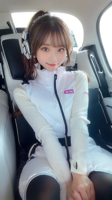 (masterpiece:1.5)、(Realistic:1.5)、(highest quality:1.4、8k、RAW Photos)、
Ultra-high resolution、Professional Lighting、Perfect dynamic composition、Photographed indoors、
Film Grain、chromatic aberration、(Bokeh:1.1)、
Frank、Sophisticated、charm、Ultra-realistic、Attention to detail、Golden Ratio、
(1 girl)、Slender girl、Delicate and charming girl、Cute Woman:1.4、
Serious expression、Looking at the audience、Sculptural installation、Sit on the sofa and relax、
Light brown hair、Shiny Hair、Hairstyle: Ponytail、
real skin、
Shut your mouth.、Beautiful Eyes、double eyelid、Thin arms、、
、Show off your thighs,(astrovest):5,(shiny white log downvest):3,BREAK ((Detailed face, Professional photography)), ((NSFW, zettai ryouiki, 1 girl)), Ultra-high resolution, (Realistic: 1.4), RAW Photos, highest quality, (PhotoRealistic Stick), concentrated, Soft Light, ((30 years old)), ((Japanese)), (( (Young Face))), (surface), (Depth of written boundary), masterpiece, (Realistic),(inside ISS):3, woman, ,astrovest:2,headphone:2,smartwatch,,bangs, ((1 girl)),(black sleeves):2,(black tights):2,inside spacestation,inside spacecraft,,zero gravity,smile,open leg,blush:1.5,hidden hands,neotech