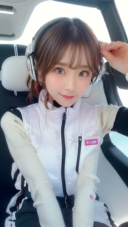 (masterpiece:1.5)、(Realistic:1.5)、(highest quality:1.4、8k、RAW Photos)、
Ultra-high resolution、Professional Lighting、Perfect dynamic composition、Photographed indoors、
Film Grain、chromatic aberration、(Bokeh:1.1)、
Frank、Sophisticated、charm、Ultra-realistic、Attention to detail、Golden Ratio、
(1 girl)、Slender girl、Delicate and charming girl、Cute Woman:1.4、
Serious expression、Looking at the audience、Sculptural installation、Sit on the sofa and relax、
Light brown hair、Shiny Hair、Hairstyle: Ponytail、
real skin、
Shut your mouth.、Beautiful Eyes、double eyelid、Thin arms、、
、Show off your thighs,(astrovest):5,(shiny white log downvest):3,BREAK ((Detailed face, Professional photography)), ((NSFW, zettai ryouiki, 1 girl)), Ultra-high resolution, (Realistic: 1.4), RAW Photos, highest quality, (PhotoRealistic Stick), concentrated, Soft Light, ((30 years old)), ((Japanese)), (( (Young Face))), (surface), (Depth of written boundary), masterpiece, (Realistic),(inside ISS):3, woman, ,astrovest:2,headphone:2,smartwatch,,bangs, ((1 girl)),(black sleeves):2,(black tights):2,inside spacestation,inside spacecraft,,zero gravity,smile,open leg,blush:1.5,hidden hands,neotech
