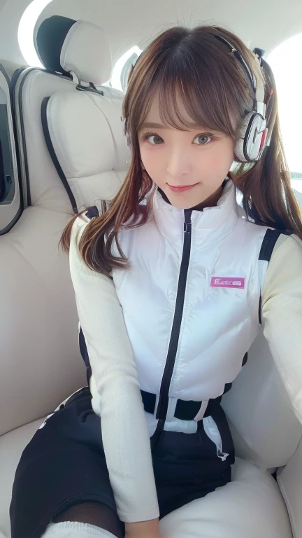 (masterpiece:1.5)、(Realistic:1.5)、(highest quality:1.4、8k、RAW Photos)、
Ultra-high resolution、Professional Lighting、Perfect dynamic composition、Photographed indoors、
Film Grain、chromatic aberration、(Bokeh:1.1)、
Frank、Sophisticated、charm、Ultra-realistic、Attention to detail、Golden Ratio、
(1 girl)、Slender girl、Delicate and charming girl、Cute Woman:1.4、
Serious expression、Looking at the audience、Sculptural installation、Sit on the sofa and relax、
Light brown hair、Shiny Hair、Hairstyle: Ponytail、
real skin、
Shut your mouth.、Beautiful Eyes、double eyelid、Thin arms、、
、Show off your thighs,(astrovest):5,(shiny white log downvest):3,BREAK ((Detailed face, Professional photography)), ((NSFW, zettai ryouiki, 1 girl)), Ultra-high resolution, (Realistic: 1.4), RAW Photos, highest quality, (PhotoRealistic Stick), concentrated, Soft Light, ((30 years old)), ((Japanese)), (( (Young Face))), (surface), (Depth of written boundary), masterpiece, (Realistic),(inside ISS):3, woman, ,astrovest:2,headphone:2,smartwatch,,bangs, ((1 girl)),(black sleeves):2,(black tights):2,inside spacestation,inside spacecraft,,zero gravity,smile,open leg,blush:1.5,hidden hands,neotech