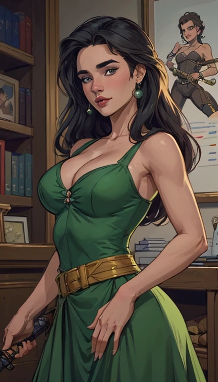 estilo de GTA desenho animado:1.2), Tinker Bell um close up de uma mulher em um vestido verde com uma espada, extremamente detalhado , Wlop Ross sorteios, sedutor elfo princesa cavaleiro, Focused, garota de armadura, girl of the zodiac knights, style GTA style cartoon style digital illustration garota onze, uma guerreira loira sexy, uma guerreira loira esmeralda, onze, Ross Empates 1. 0, modelo uniforme |GTA style cartoon style digital illustrationdetalhada fofa, design de personagem retrato, beautiful digital illustration, retrato de alta qualidade, arte em quadrinhos, retrato do design do personagem, without clothes and medium breasts cartoon style dressed female character Tinker Bell smile and six small medium portrait mode waist up with lots of gold around other precious stones portrait mode waist up queen of the south Jennifer Connelly Scenery GTA dominatrix gold coins chest with jewels with her boyfriend military style black bearded man armed with a close-up of a woman in a green dress with a sword, extremamente detalhado , Wlop Ross sorteios, sedutor elfo princesa cavaleiro, Focused, garota de armadura, girl of the zodiac knights, style GTA style cartoon style digital illustration garota onze, uma guerreira loira sexy, uma guerreira loira esmeralda, onze, Ross Empates 1. 0, modelo uniforme |GTA style cartoon style digital illustration