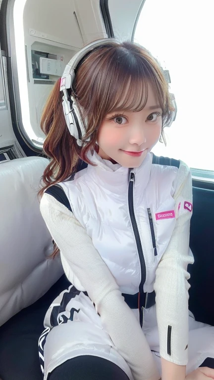 (masterpiece:1.5)、(Realistic:1.5)、(highest quality:1.4、8k、RAW Photos）、
Ultra-high resolution、Professional Lighting、Perfect dynamic composition、Photographed indoors、
Film Grain、chromatic aberration、(Bokeh:1.1)、
Frank、Sophisticated、charm、Ultra-realistic、Attention to detail、Golden Ratio、
(1 girl)、Slender girl、Delicate and charming girl、Cute Woman:1.4、
Serious expression、Looking at the audience、Sculptural installation、Sit on the sofa and relax、
Light brown hair、Shiny Hair、Hairstyle: Ponytail、
real skin、
Shut your mouth.、Beautiful Eyes、double eyelid、Thin arms、、
、Show off your thighs,(astrovest):5,(shiny white log downvest):3,BREAK ((Detailed face, Professional photography)), ((NSFW, zettai ryouiki, 1 girl)), Ultra-high resolution, (Realistic: 1.4), RAW Photos, highest quality, (PhotoRealistic Stick), concentrated, Soft Light, ((30 years old)), ((Japanese)), (( (Young Face))), (surface), (Depth of written boundary), masterpiece, (Realistic),(inside ISS):3, woman, ,astrovest:2,headphone:2,smartwatch,,bangs, ((1 girl)),(black sleeves):2,(black tights):2,inside spacestation,inside spacecraft,,zero gravity,smile,open leg,blush:1.5,hidden hands,neotech