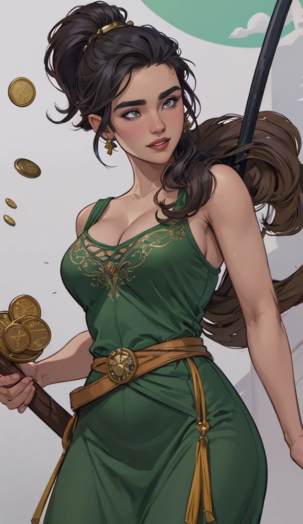 estilo de GTA desenho animado:1.2), Tinker Bell um close up de uma mulher em um vestido verde com uma espada, extremamente detalhado , Wlop Ross sorteios, sedutor elfo princesa cavaleiro, Focused, garota de armadura, girl of the zodiac knights, style GTA style cartoon style digital illustration garota onze, uma guerreira loira sexy, uma guerreira loira esmeralda, onze, Ross Empates 1. 0, modelo uniforme |GTA style cartoon style digital illustrationdetalhada fofa, design de personagem retrato, beautiful digital illustration, retrato de alta qualidade, arte em quadrinhos, retrato do design do personagem, without clothes and medium breasts cartoon style dressed female character Tinker Bell smile and six small medium portrait mode waist up with lots of gold around other precious stones portrait mode waist up queen of the south Jennifer Connelly Scenery GTA dominatrix gold coins chest with jewels with her boyfriend military style black bearded man armed with a close-up of a woman in a green dress with a sword, extremamente detalhado , Wlop Ross sorteios, sedutor elfo princesa cavaleiro, Focused, garota de armadura, girl of the zodiac knights, style GTA style cartoon style digital illustration garota onze, uma guerreira loira sexy, uma guerreira loira esmeralda, onze, Ross Empates 1. 0, modelo uniforme |GTA style cartoon style digital illustration