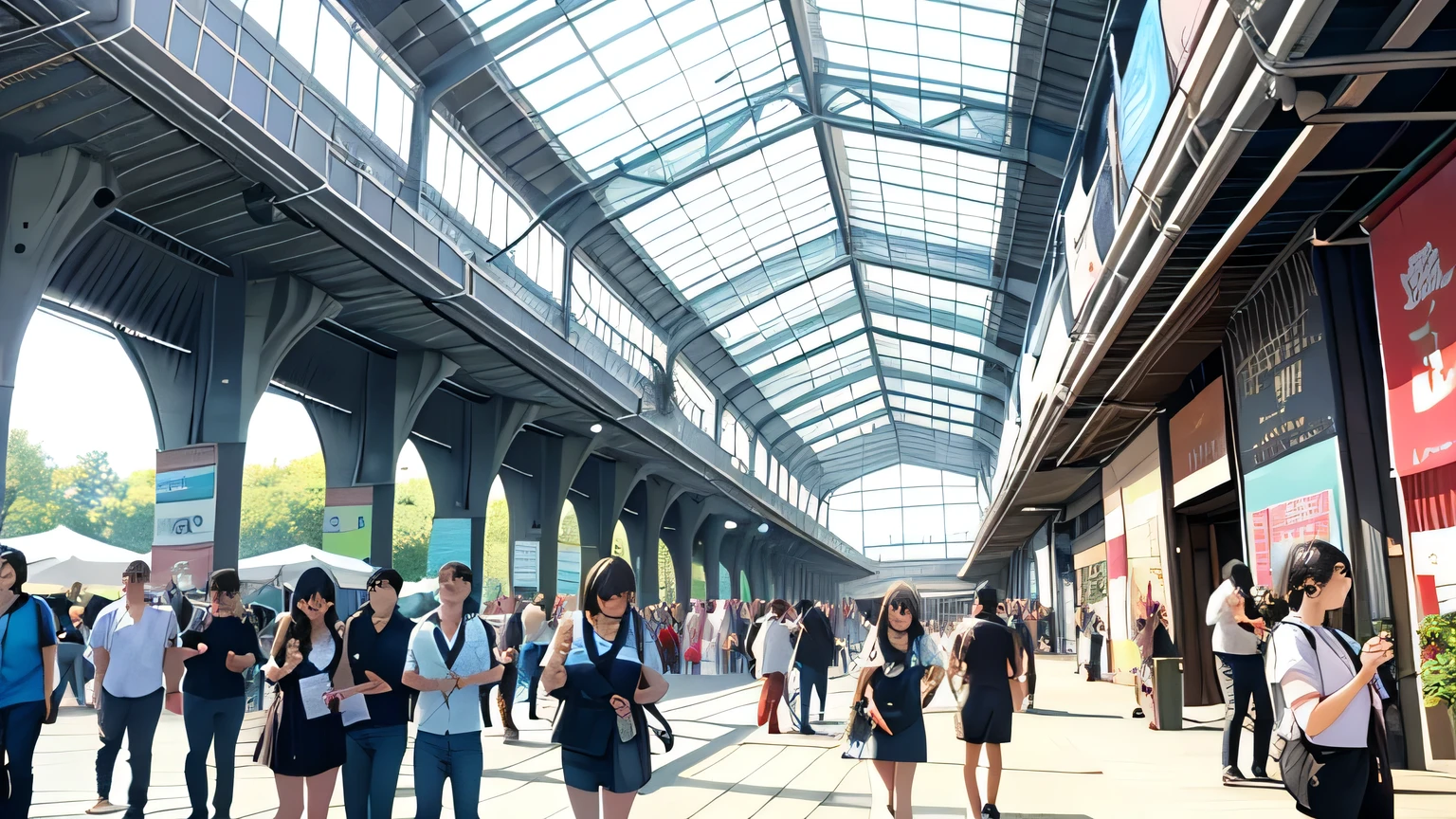 The huge open-air Expo venue