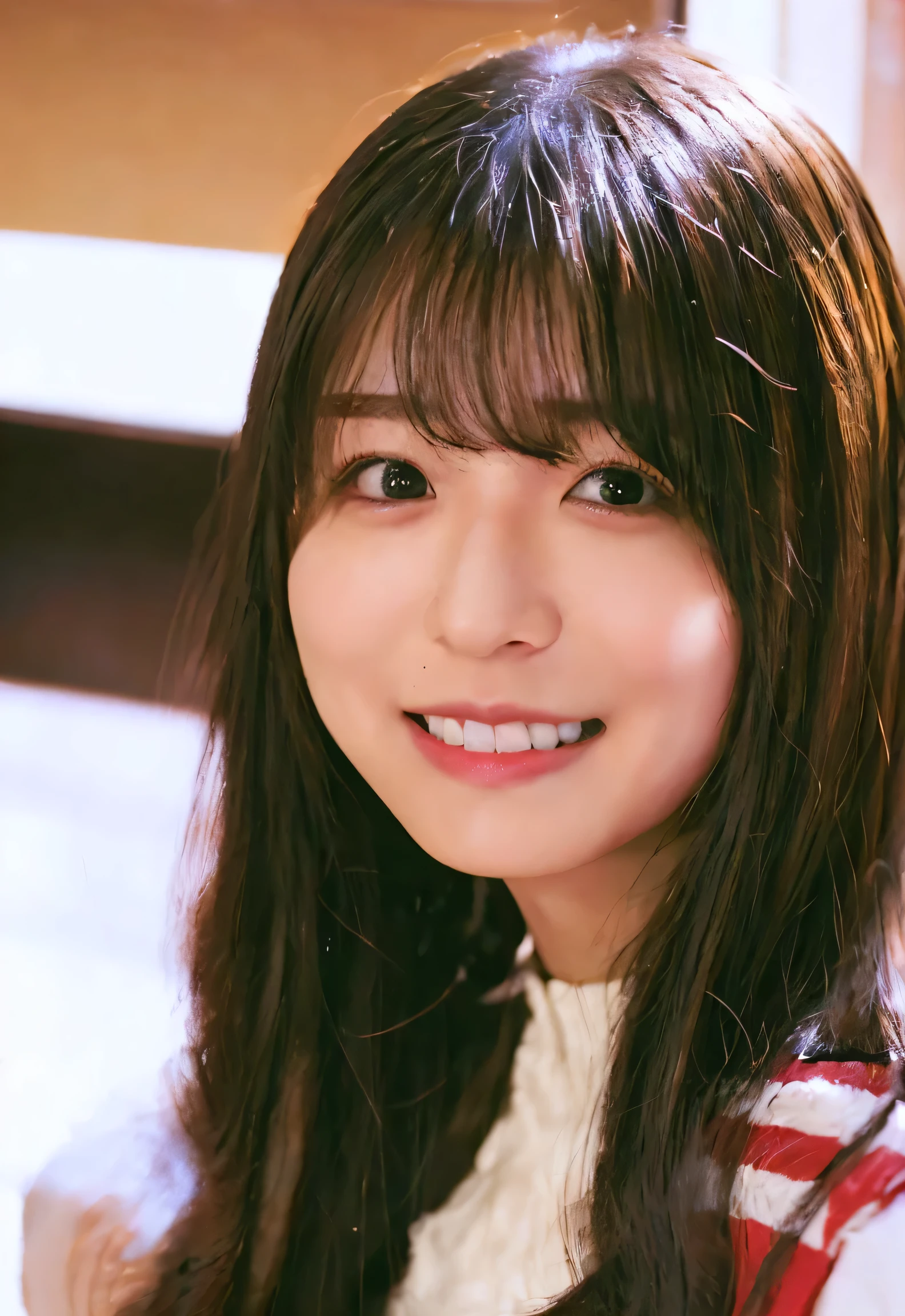  Sakurazaka46 Idol、Luxurious single bun hairstyle、{{{{{{{Meltingly sweet eyes、Half-open}}}}}}}{{{{{{Vulgarity}}}}}}、{{{saliva、saliva trail.Sleepy face、Watery eye、It&#39;In the midst of chaos}}}、1 girl, ({{{Out of breath、Feels good〜〜、climax〜、Supine sex、Overflowing love juice、Composition seen from directly above、bird&#39;Perspective、Front view}}}、Silver Necklace、Put your head on the pillow、Use a pillow、Sex in the missionary position、Sleep on your back、Sperm dripping from the vagina、The penis goes deep into the vagina.It feels so good I&#39;Are crying、Half melted、Troubled eyebrows、heart.Hollow Eyes 、Pour a huge load of sperm into her vagina！、I&#39;Having a baby、It feels so good... I&#39;Tears flow、Realistic penis inserted into vagina、Couple visiting Las Vegas&#39;Activity、Ecstatic expression、Sex in a dimly lit room、{{{Drunk Eyes}}}、Drunk Eyes.Breathe in your face 、It&#39;In the midst of chaos 、eyes half open.Sexual climax.how.greasy body.、luxury、、Disheveled Hair、Wet Hair、Sweaty body、Messy Hair、{{{Vulgarity}}}、Grab your chest、orgasm、Spread your legs wide、During sex、Ample breasts:1.2), (RAW Photos, highest quality), (Realistic, Realistic:1.4), Tabletop, Very delicate and beautiful, Very detailed, 2k wallpaper, wonderful, finely, Very detailed CG Unity 8K wallpaper, Very detailed, High resolution, Soft Light, Beautiful detailed girl, Very detailed目と顔, Beautiful and sophisticated nose, Finely beautiful eyes, Cinema Lighting,Perfect Anatomy, Slender body, Was nervous, Bedroom、Late Night、The Las Vegas night view can be seen from the window...、
Straight semi-long hair, bangs, Looking at the audience, smile、