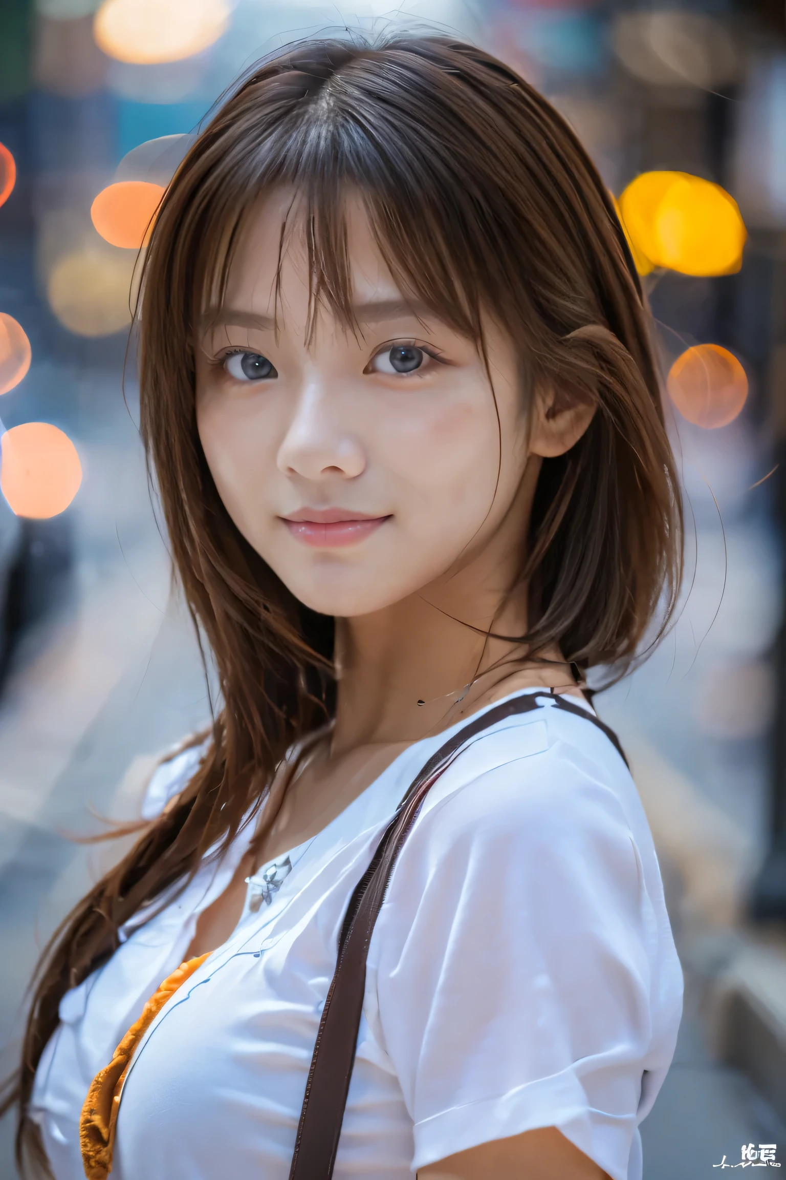 (18-year-old female), (The best quality at its best:1.4), (Super detailed), (Very detailed CG unified 16k), Beautiful woman with perfect figure: 1.4, Sharp focus: 1.2, Very detailed, High-quality RAW color photos, Professional photography, Great face and eyes, cosmetics, (Amazingly beautiful girl), ((shirt, Pleated mini skirt)), Are standing, Sexy posture,(Stylish cityscape, dawn:1.3), (View from below), Realistic movie faces, Wide zoomed out view of head to foot length, Full body long view, Realistic, ((Realistic natural orange red hairstyle, Realistic blue eyes, Short Bob Hair)), nice, Very beautiful face, Perfect model beauty, Mouth swelling, Highly detailed face and skin texture, Fine grain, double eyelid, Medium chest, smile, Crack, west, (masterpiece), highest quality, High resolution, Very detailed, Blurred Background, Depth of written boundary, Cinema Lighting, Great legs, High heels, Clear, well-maintained skin, (((Women make up the majority of the photo)))