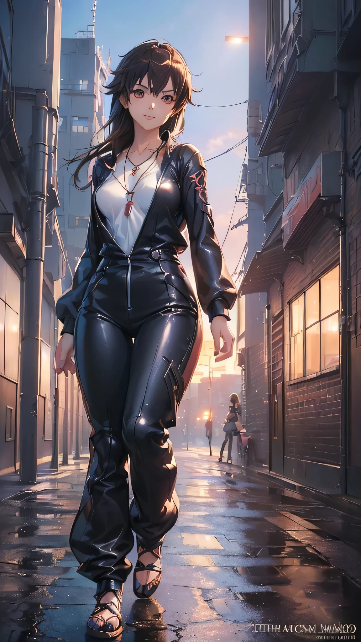 ((Final Fantasy (Yuna), (young girl, 16 years old, full body, naked body, dark hair, light skin, scarlet lips, smile; black, expressive playful eyes, long eyelashes)). ((Anime girl with brown hair hair and white dress with necklace, beautiful character painting, soft anime computer graphics, realistic anime art, beautiful anime woman, Cyberpunk, futurism, tight jumpsuit, anime girl rendering, Makoto Shinkai and Artgerm, realistic 3D anime style, anime realism style, digital art in anime style, beautiful anime girl)), (style, very beautiful young girl)). ((High quality, masterpiece)).very sexy, nsfw, 70% nude
