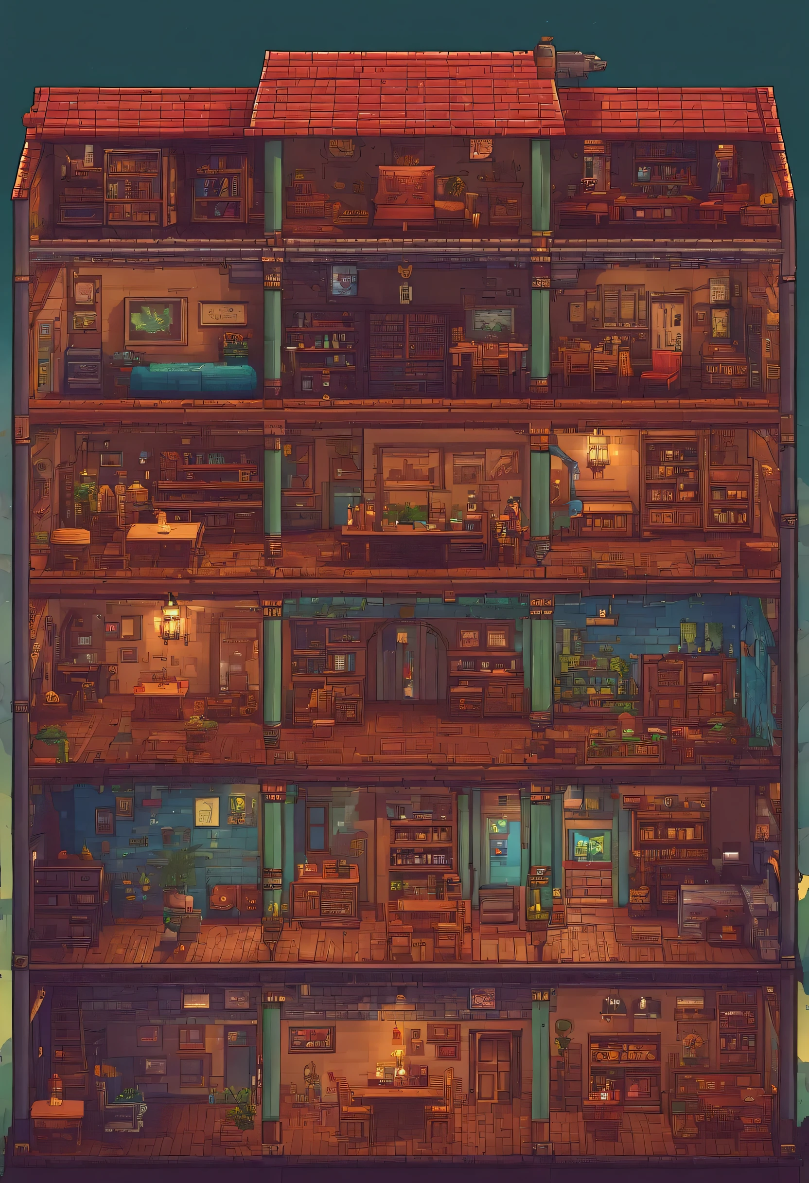 A hostel with equal room allocations,A world of swords and magic