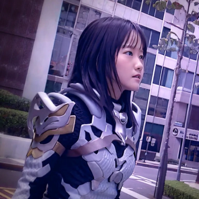 (masterpiece, best quality:1.2), 1girl, solo, MyMy, SbEm, power suit