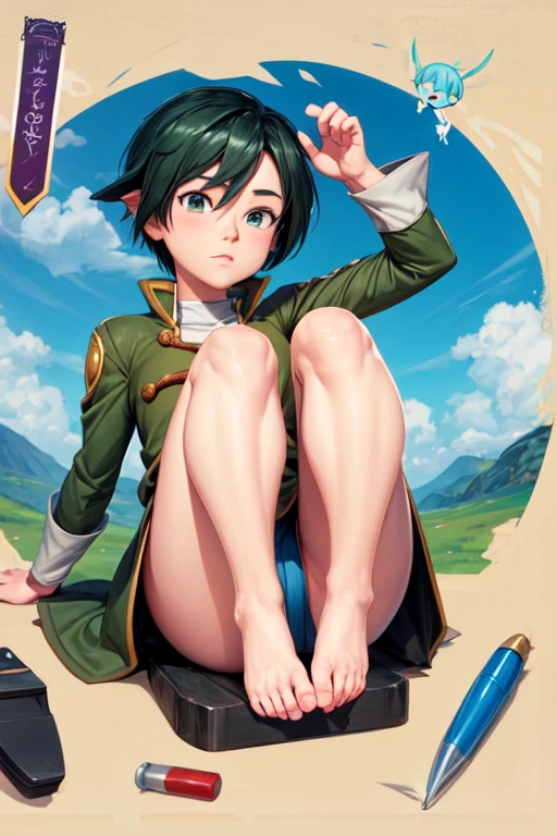 Crea a Toph de avatar la leyenda de aang
mostrando los pies, pues perfectos, perfect anatomy