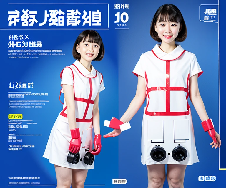 live-action　female kindergartener　Robotization　graduate School　Patent rubber dress　Shiny body　Experimental sample　The robot is in a capsule