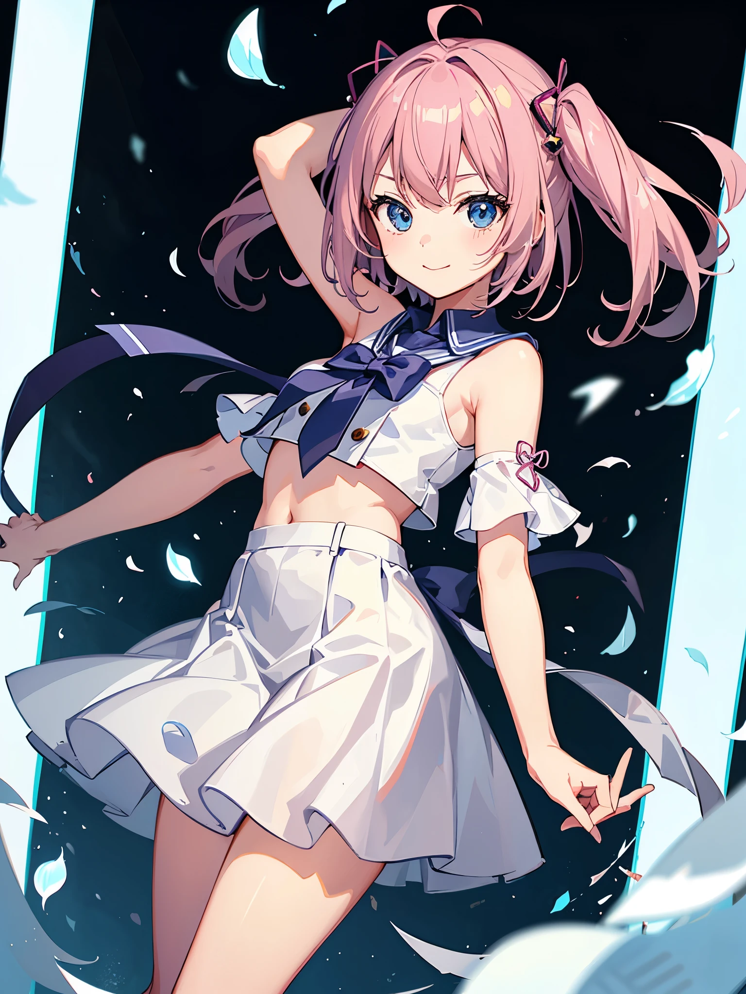high school girl cute Are you okay whole body Chibi Character No background smile