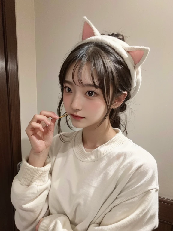 cat, girl,