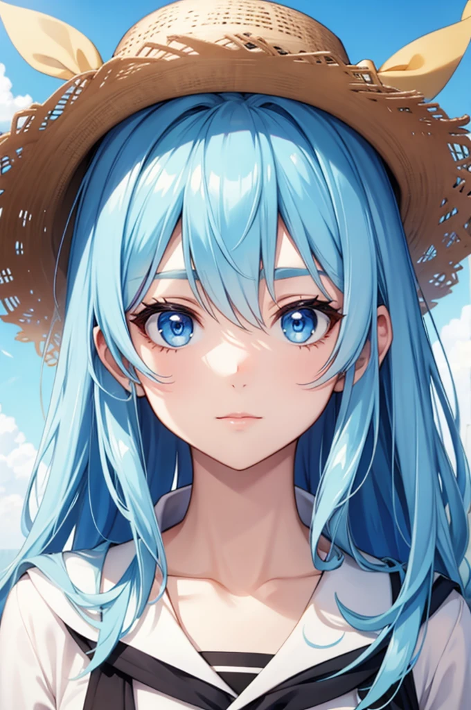 sky blue eyes
