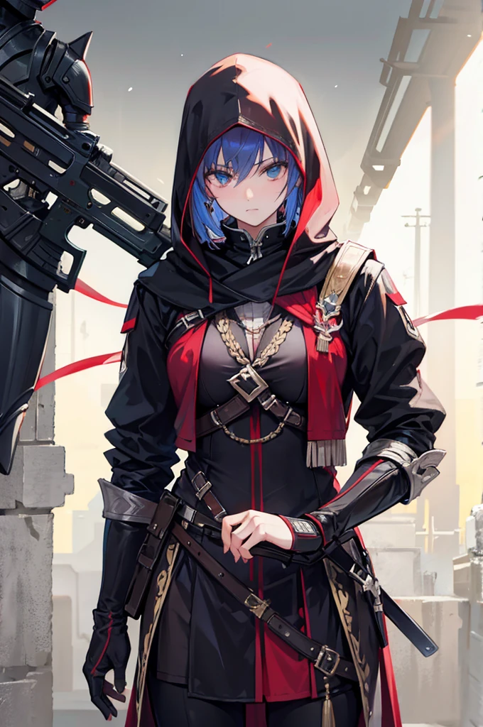 Assassin's Creed Cyberpunk Exquisite Details Hidden Blade Hooded Windbreaker Beautiful Face Sharp Eyes Mecha Long Sword Mantis Knife