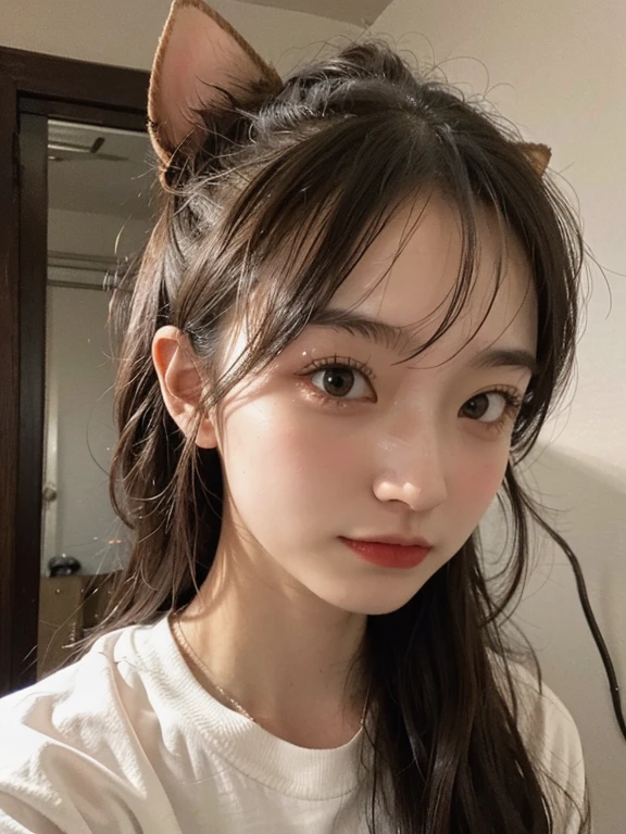 cat, girl,