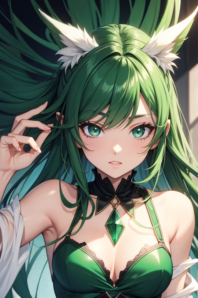 emerald green eyes