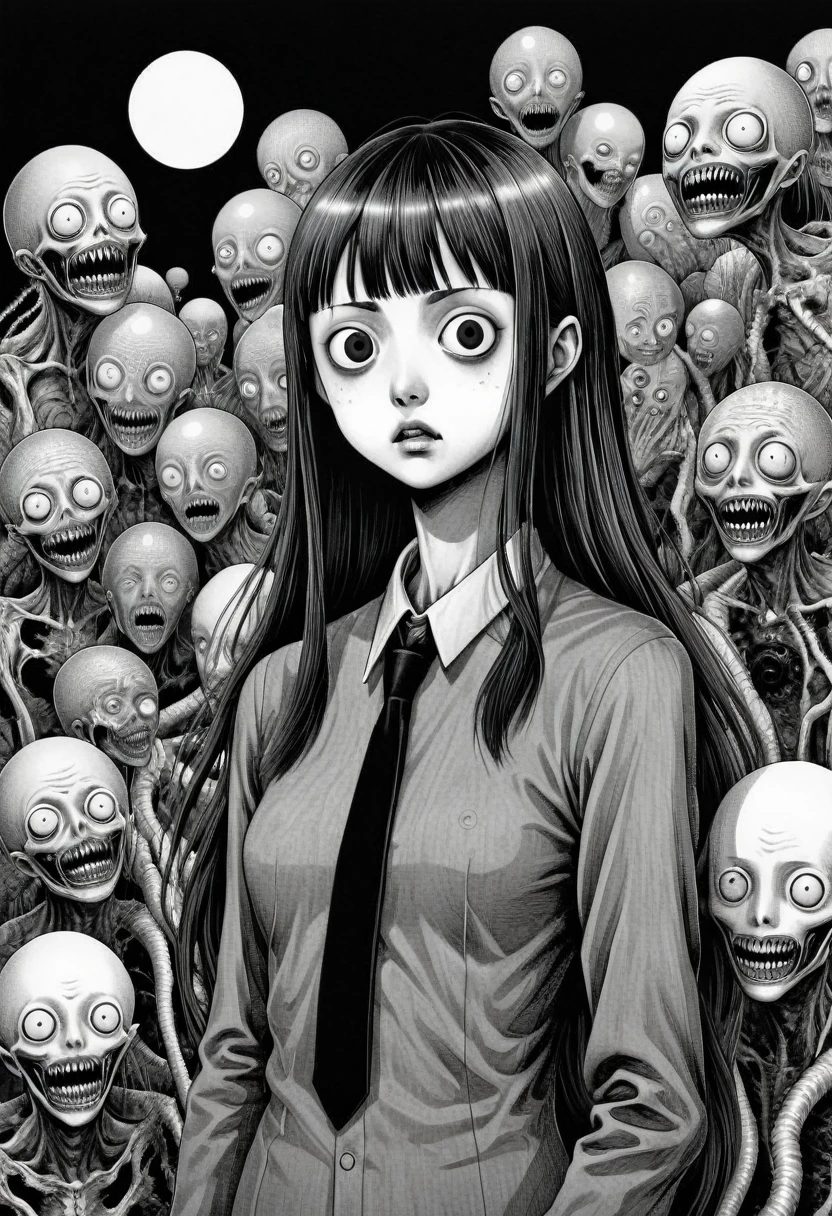 Junji Ito, monochrome