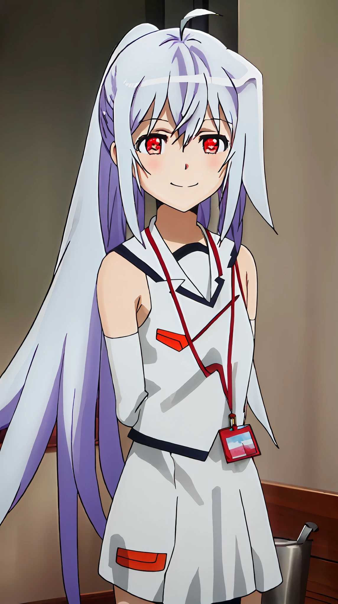 best quality, masterpiece, highres, solo, {isla_plasticmemories:0.90}, 1girl smile 