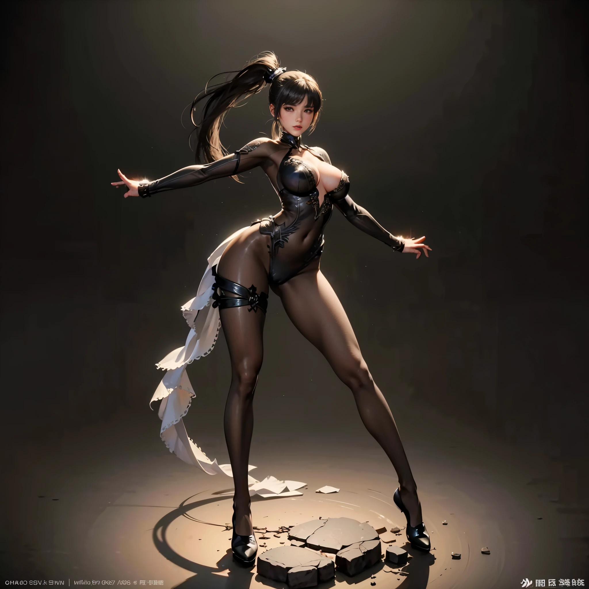 ((8k+Ultra-high resolution+Ultra-high definition+masterpiece+Very detailed+Awards+The award-winning)),(Perfect face+Supermodel+Delicate skin+High Ponytail+Huge breasts+Perfect hands+Beautiful hands+Perfect hands指+Beautiful hands指+Perfect legs+Perfect feet),[[[muscle]]],(((Anatomically correct))) ，The picture is extremely sharp，The details are meticulous，High-quality；Clever light handling，Create a dramatic atmosphere；Brushstroke Master，Impeccable professionalism，A haunting work of art。