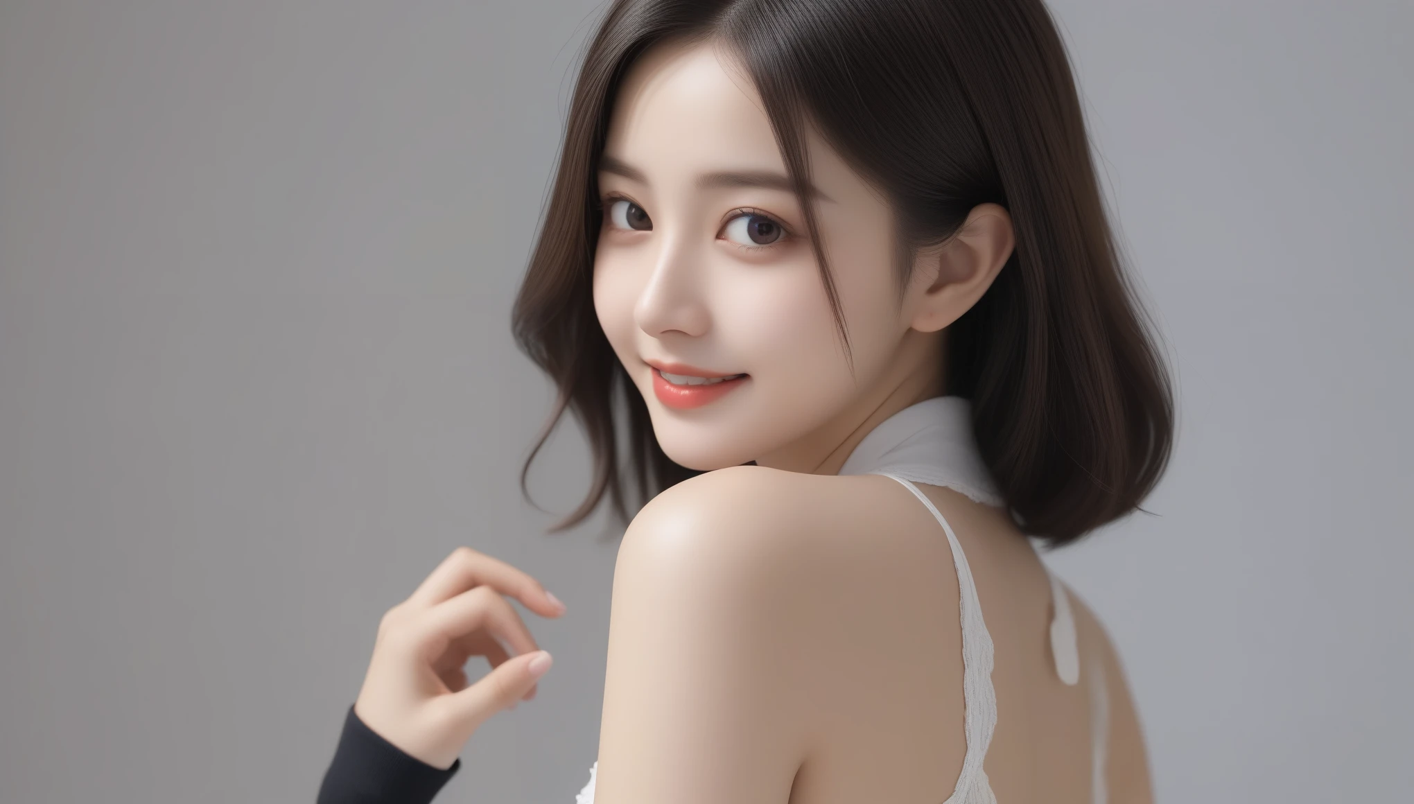 8K, 超High resolution, highest quality, masterpiece, 超Realisticな, photograph, girl1名, (16 years old:1.3), かわいいgirl, Cute face, Beautiful eyes in every detail, 細かくdetailedに, 16, girl, legs apart, Black Stockings, (highest quality, 4K, 8k, High resolution, masterpiece:1.2), 非常にdetailedな, (Realistic, Realistic, photographのようにリアル:1.37), Sports Late, Vibrant colors, Dramatic lighting, ((Spread your thighs))、Sexy pose、See through 、Look at the audience、beauty,Long neck、Smile a little、Please close your mouth and laugh、(((Ideal body proportions))),A cup small breasts :2,、Portraiture:2、Perfect ???????、Vivid details、detailed、超Realisticな、Light and shadow,Strong light,Fashion magazine cover,Thin lips