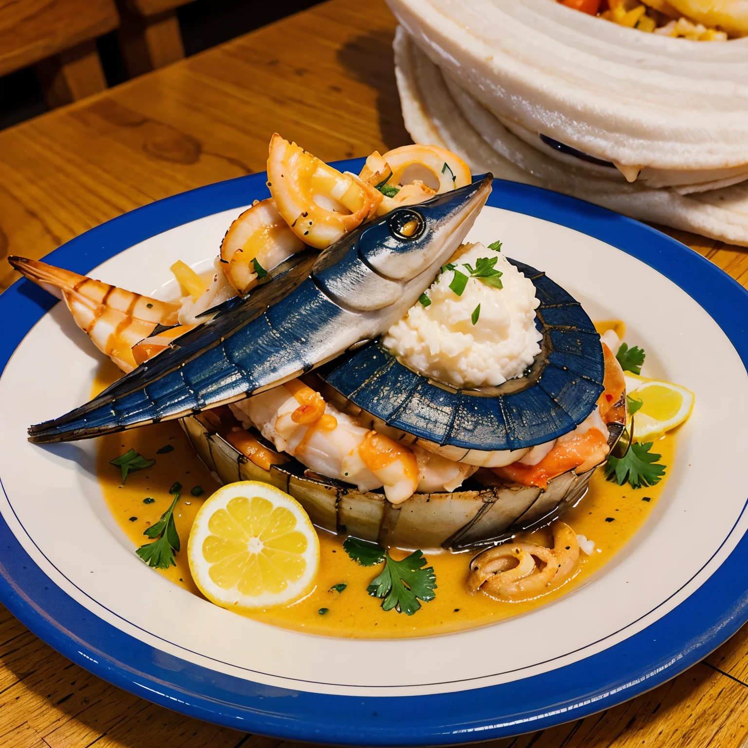 Logo de restaurante de mariscos 