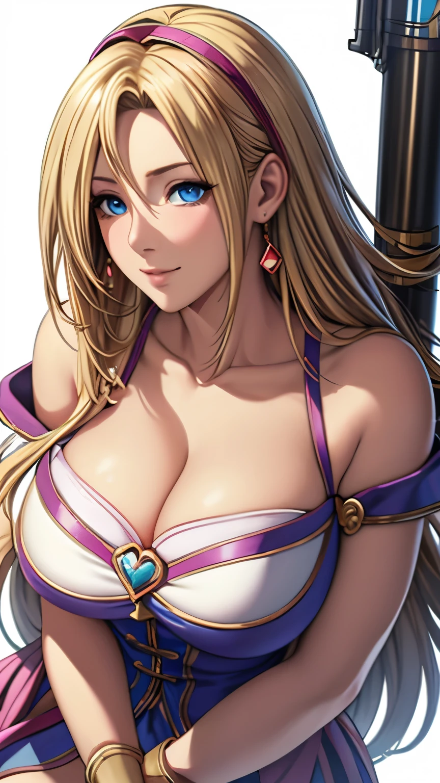 Bondage, 1girl, 独奏, large breasts, cleavage, hair ribbon, voluptuous, Blue eyes, (masterpiece, Highest quality:1.2), 