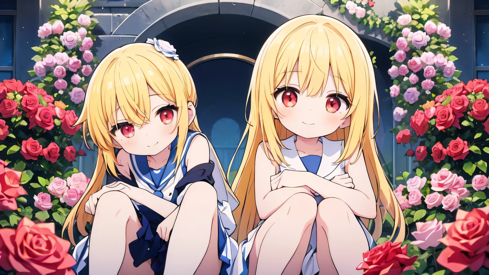 NSFW,masterpiece,Highest quality,High resolution,Very detailed,Golden Darkness\(To Love-Ru\),Blonde,Red eyes,long hair,Two Side Up,Small breasts,hair ornaments,Off-the-shoulder shirt,Frills,mini skirt,(Ecstasy face),blush,Shopping mall,Lingerie Shop,(Having sex),insert,Creampie,Trembling,Drooling,(Middle-aged men),背後からinsert