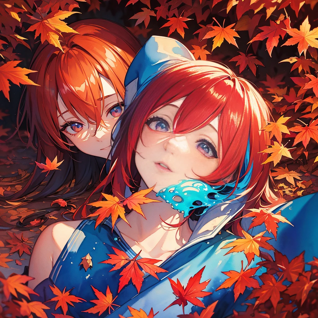 (best quality),(masterpiece:1.2), (colorful:0.9), (ink splashing),(color splashing),((watercolor)), clear sharp focus,
(portrait goddess of autumn:1.5), cute expression,elegant red colored haircut, beautyfull detailed face and eyes, elegant goddess clothing, autumn forest background,
colorwater