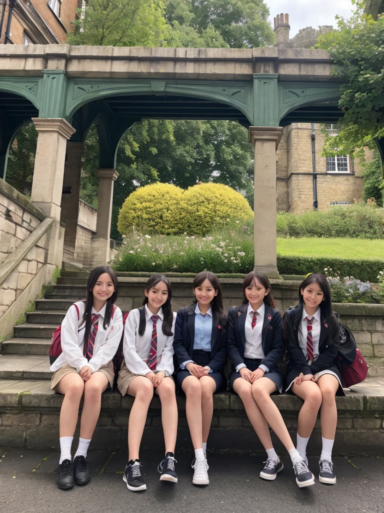 High school girls on a trip to England、Looks like a lot of fun、London Sightseeing、Everything sparkles、Beautiful scenery、Cute girl、