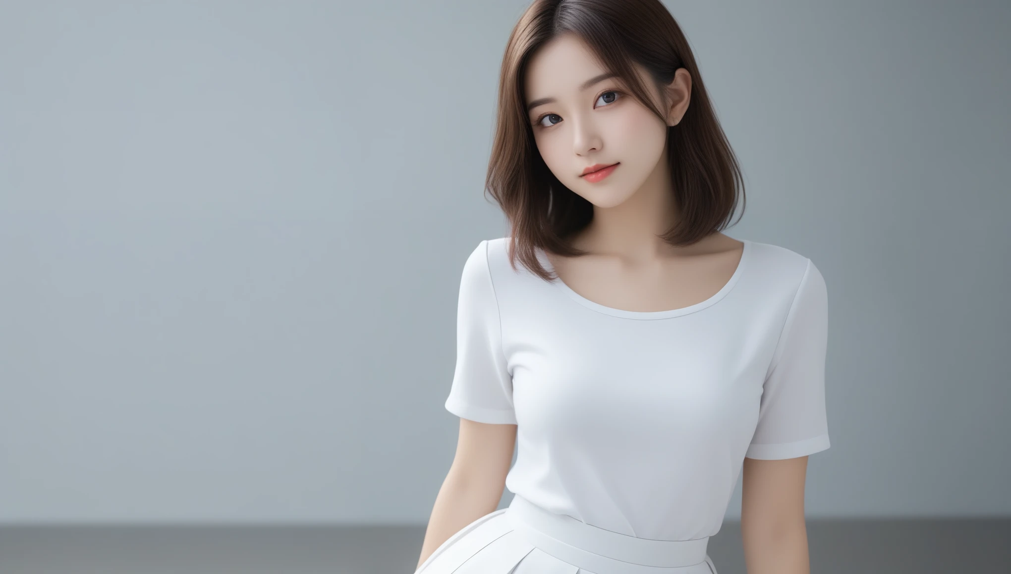 8K, 超High resolution, highest quality, masterpiece, 超Realisticな, photograph, 1 girl, (:1.3), pretty girl, Cute face, Beautiful eyes in every detail, 細かくdetailedに,(18-year-old female), (The best quality in the best condition:1.4), (非常にdetailed), (非常にdetailed CG unified 16k), Beautiful woman with perfect figure: 1.4, Sharp focus: 1.2, 非常にdetailed, 高品質のRAWカラーphotograph, プロのphotograph撮影, Great face and eyes, Beautiful eyelashes、cosmetics, (Amazingly beautiful girl), ((blouse, White Mini Tight Skirt)), Are standing, Sexy posture,(Stylish town, dawn:1.3), (View from below), Realistic movie faces, A wide zoomed out image of the head-to-toe length, Full body long view, Realistic, ((Realistic natural orange red hairstyle, Realistic blue eyes, Short Bob Hair)), Nice, Very beautiful face, 完璧なモデルのbeauty, swelling of the mouth, 非常にdetailedな顔と肌の質感, fine grain, double eyelid, Medium Chest, smile, crack, West, (masterpiece), highest quality, High resolution, 非常にdetailed, Blurred Background, Written boundary depth, Cinema Lighting, Great legs, High heels, clear, Well-groomed skin, (((photographの大部分は女性で占められている))),Sexy pose、See through 、Look at the audience、beauty,Long neck、Smile a little、Please close your mouth and laugh、(((Ideal body proportions))),A cup small breasts :2,Portraiture:2、Perfect Anatomy、Vivid details、detailed、超Realisticな、Light and shadow,Strong light,Fashion magazine cover,Thin lips