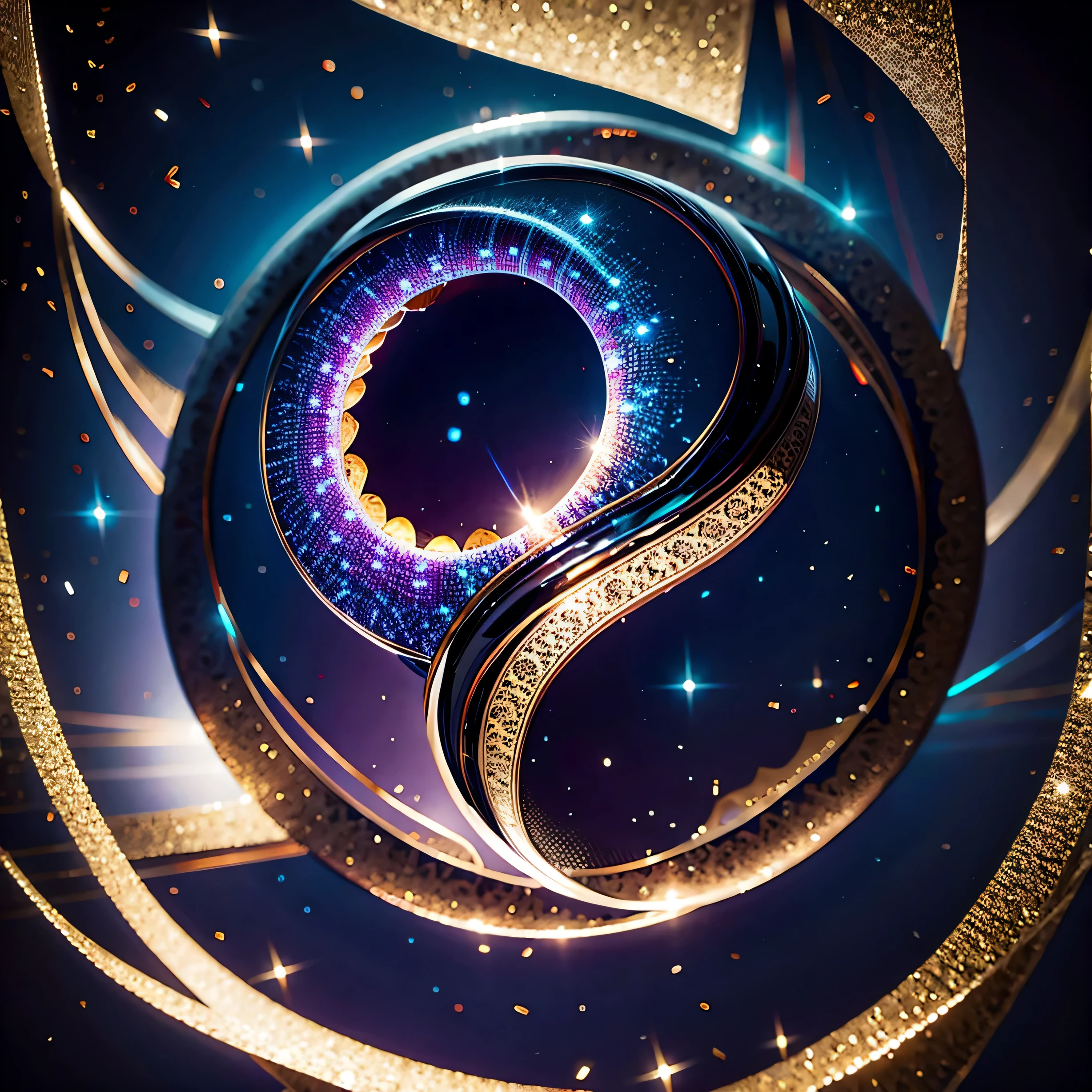 Highest image quality, ultra high definition, masterpiece, flower of life, Enlightenment,yingyang, light and shadow, particle light, particle special effects, Bioluminescence, beautiful romance, beautiful, dream highest quality, ultra high definition, masterpiece, exquisite CG, exquisite details, rich picture layers, beautiful, perfect details, best quality, highest image quality, high resolution, high definition, 16k, 8k, UHD, HDR, HD,--v5,--ar