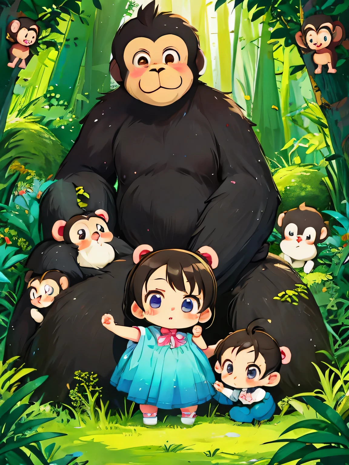NSFW, gorilla having sex with a girl, Penetration, bestialidad, zoofilia, gorilla fucking the girl, termina dentro de su utero, en el bosque, (arreglar errores)
