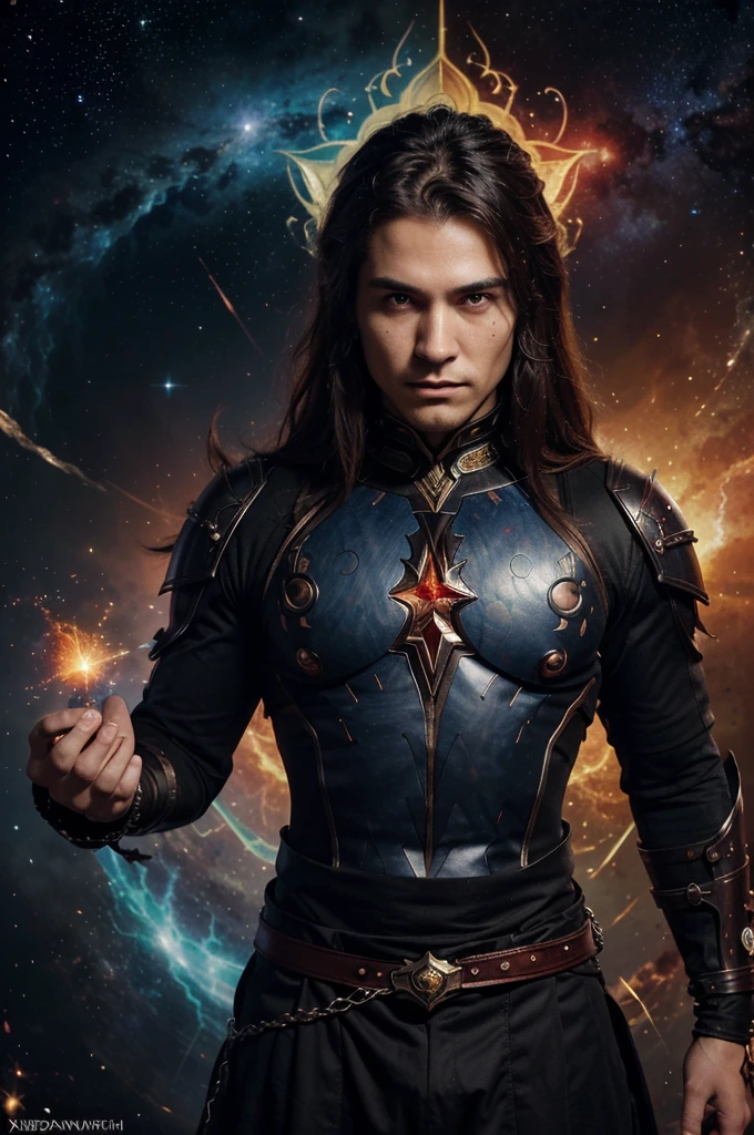Xandaroth, the formidable antagonist of the story, is a cosmic being of immense power and untamed energy. With fiery crimson skin, flowing hair like lava, and blazing eyes akin to twin stars, he embodies chaos and strength. Born amidst a supernova, he grapples with his volatile energies, seeking balance between chaos and order. Despite his fearsome appearance, Xandaroth is a protector at heart, using his extraordinary abilities to shield the cosmos and nurture life. He speaks in cosmic metaphors, subconsciously creating flickers of flame when deep in thought. Studying the stars and crafting objects from celestial materials, he meditates in nebulas to understand his place in the cosmic tapestry. Driven by a thirst for power and a desire to control the Vun realm, Xandaroth's passion and ambition make him both feared and respected by others. His principles of harmony in chaos, duty in freedom, and power with purpose guide him in his eternal vigil.
Xandaroth, the formidable antagonist of the story, is a cosmic being of immense power and untamed energy. With fiery crimson skin, flowing hair like lava, and blazing eyes akin to twin stars, he embodies chaos and strength. Born amidst a supernova, he grapples with his volatile energies, seeking balance between chaos and order. Despite his fearsome appearance, Xandaroth is a protector at heart, using his extraordinary abilities to shield the cosmos and nurture life. He speaks in cosmic metaphors, subconsciously creating flickers of flame when deep in thought. Studying the stars and crafting objects from celestial materials, he meditates in nebulas to understand his place in the cosmic tapestry. Driven by a thirst for power and a desire to control the Vun realm, Xandaroth's passion and ambition make him both feared and respected by others. His principles of harmony in chaos, duty in freedom, and power with purpose guide him in his eternal vigil. Xandaroth's dark ambitions and hatred for his brother Ashema drive him to betr