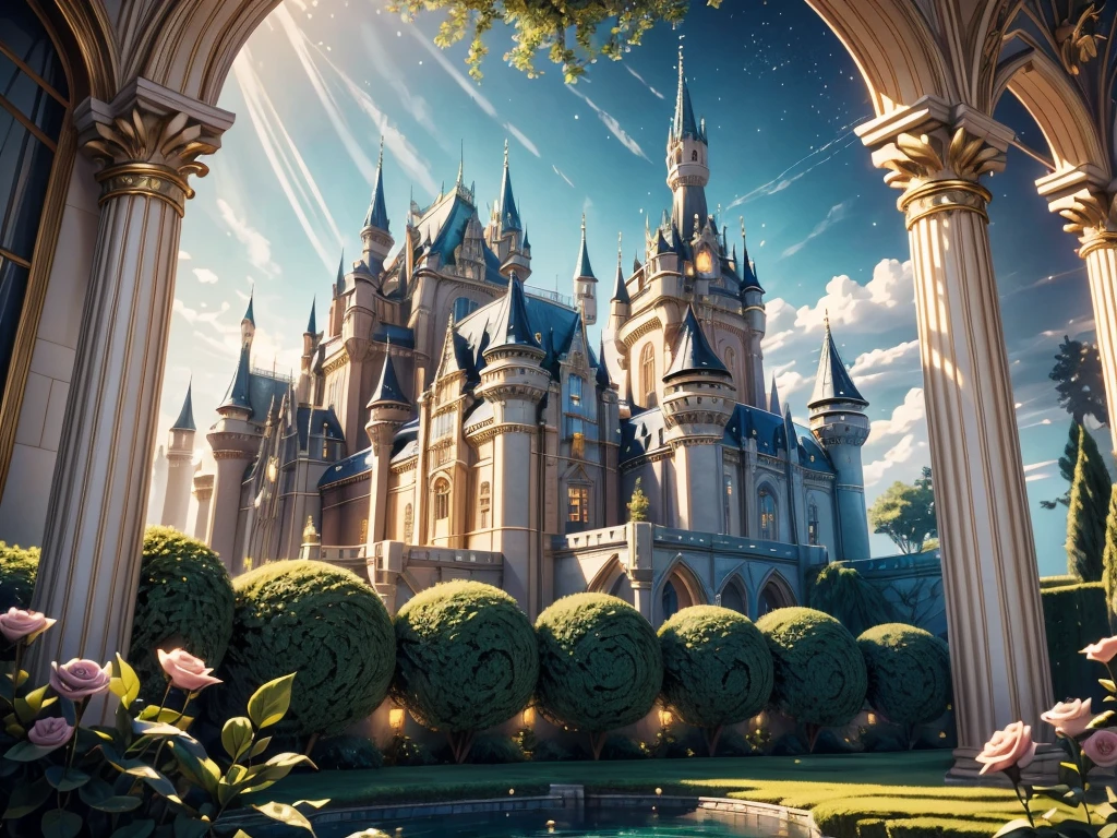 In a dreamy world, a magnificent castle stands tall, surrounded by lush gardens. The castle is ethereal, with shimmering towers reaching towards the sky. The palace is adorned with intricate details, from the ornate carvings on the grand entrance to the delicate stained glass windows. The castle seems to have come straight out of a fairytale, with its elegant architecture and enchanting atmosphere.
As you walk through the gardens, you can't help but notice a group of royal guards standing by, their stoic expressions revealing their unwavering dedication to their duty. They wear dazzling uniforms, complete with polished armor and feathered helmets, a symbol of their allegiance to protect the castle.
In this dreamland, the atmosphere is magical, filled with a sense of wonder and mystery. The sky above the castle is painted with hues of gold and rose, casting a warm glow over the entire scene. The sunlight dances on the palace walls, creating a play of light and shadow that adds depth and richness to the surroundings.
Every detail in this dreamy world is meticulously crafted to create a masterpiece. The artwork exhibits the highest quality, with a resolution of 4k or 8k, capturing every minute detail in stunning clarity. The colors are vivid and vibrant, bringing the entire scene to life. The high level of detail brings a sense of realism, making it feel as if you're truly immersed in this dreamland.
The art style of this magnificent artwork combines elements of fantasy and architectural grandeur. It captures the essence of a fairytale kingdom, with its grand castles and lush gardens. This art style evokes a sense of awe and wonder, transporting the viewer to a world beyond imagination.
The lighting in this artwork is carefully designed to enhance the enchanting atmosphere. Soft, warm lights illuminate the scene, casting a gentle glow on the castle and the surrounding gardens. This lighting creates a sense of tranquility and adds to the dreamy ambiance of the enti