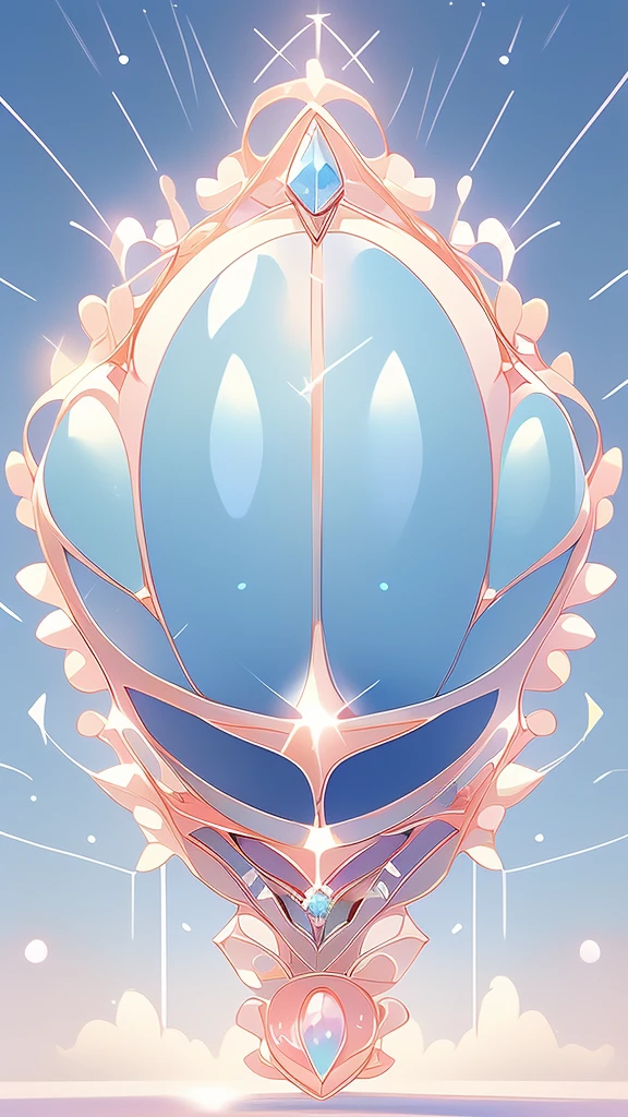 A large blue gem fell from the sky dawn background No people needed Dream Cute pastel colour Sparkling