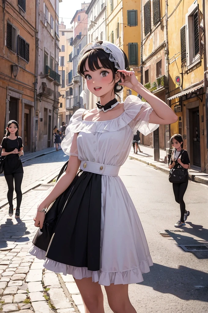 (masterpiece, best quality:1.1),
(popart style),flat color,(2girls),cute face,tween,enjoy trip,(roman holiday),Italy, beautiful detailed scenery, beautiful lighting,very happy,dynamic pose,photographic portrait, sharp,Illustration by okama,