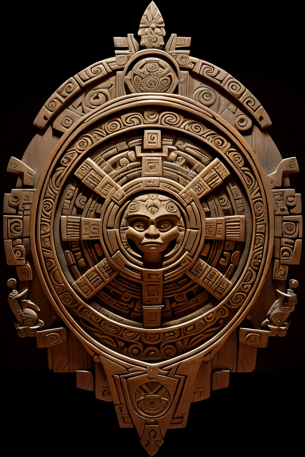 Explore the rich mythology of the Aztecs with a creative rendering of an ancient alien portal, surrounded by intricate carvings and symbols.

