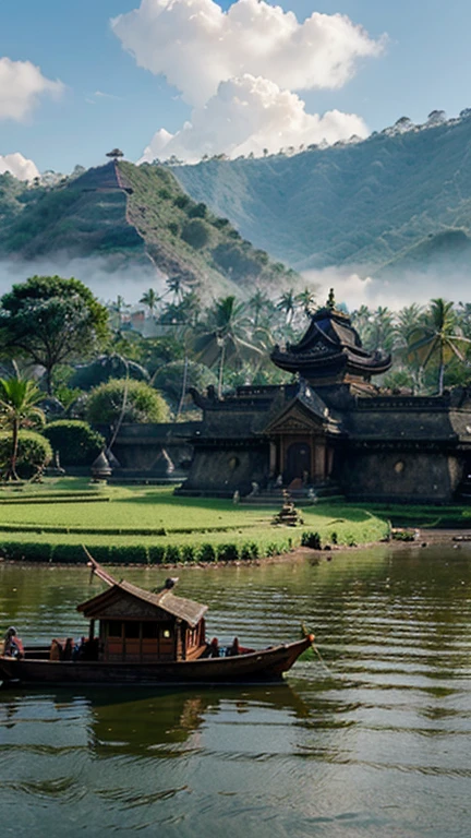 kingdom in Java Island with traditional civilization 