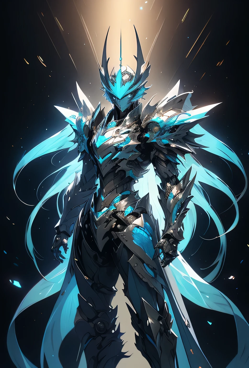 Anime, Aquamarine armor  , 8k resolution, highly detailed, anatomically correct, sharp image, digital painting, concept art
