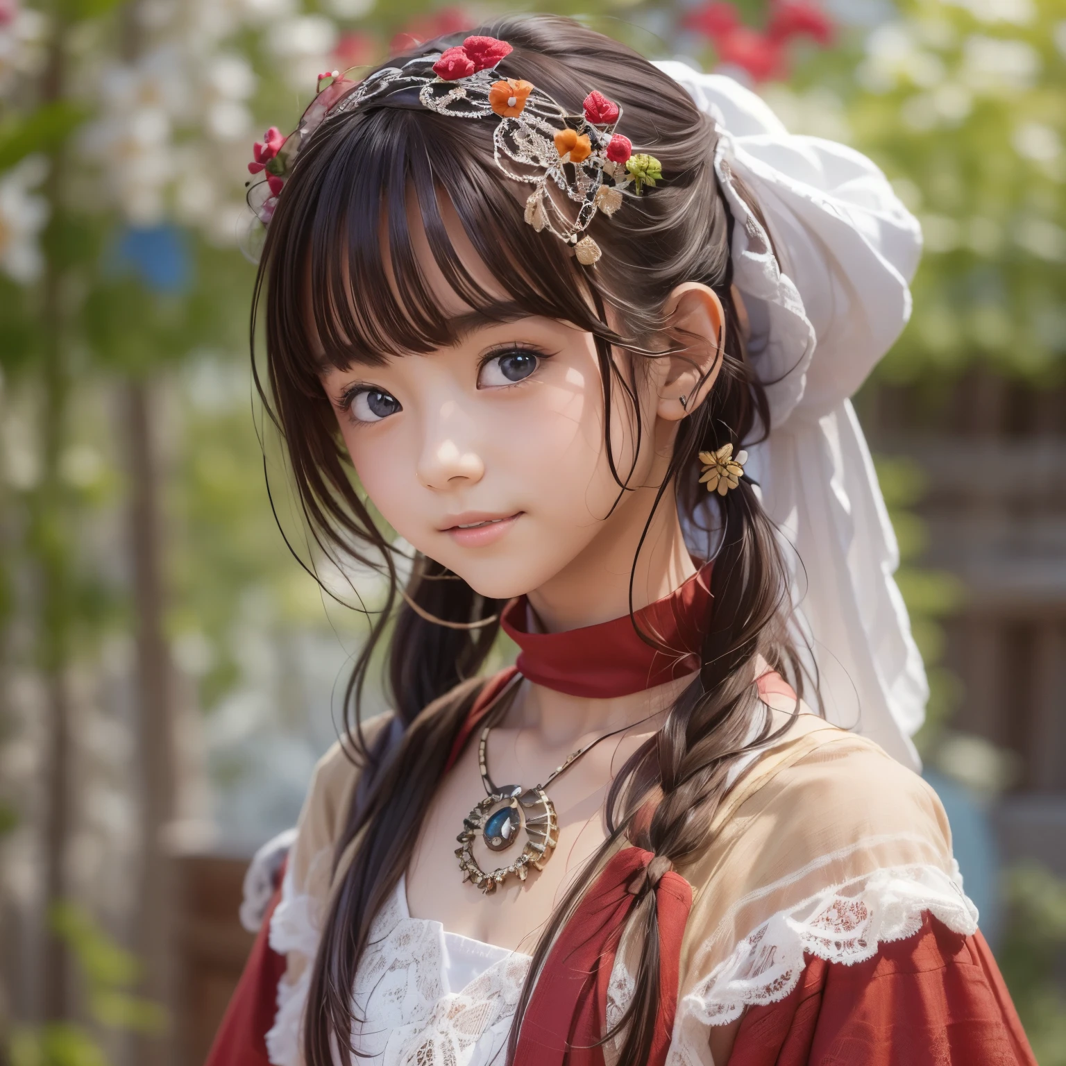 (masterpiece), best quality, high resolution, highly detailed, detailed background, perfect lighting, lens flare, fantasy, nature, 1girl, 120yo elf girl,