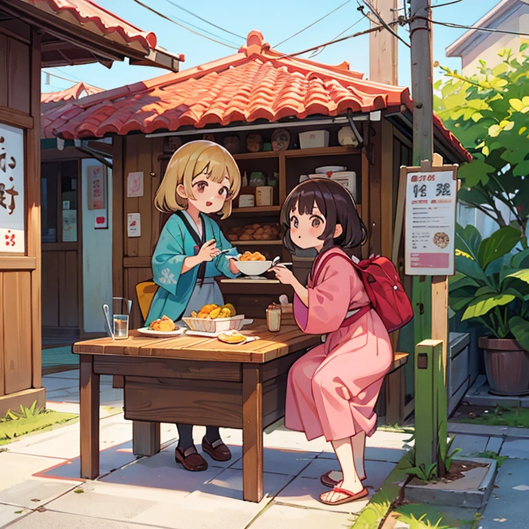 Girls on a foodie trip in Okinawa
