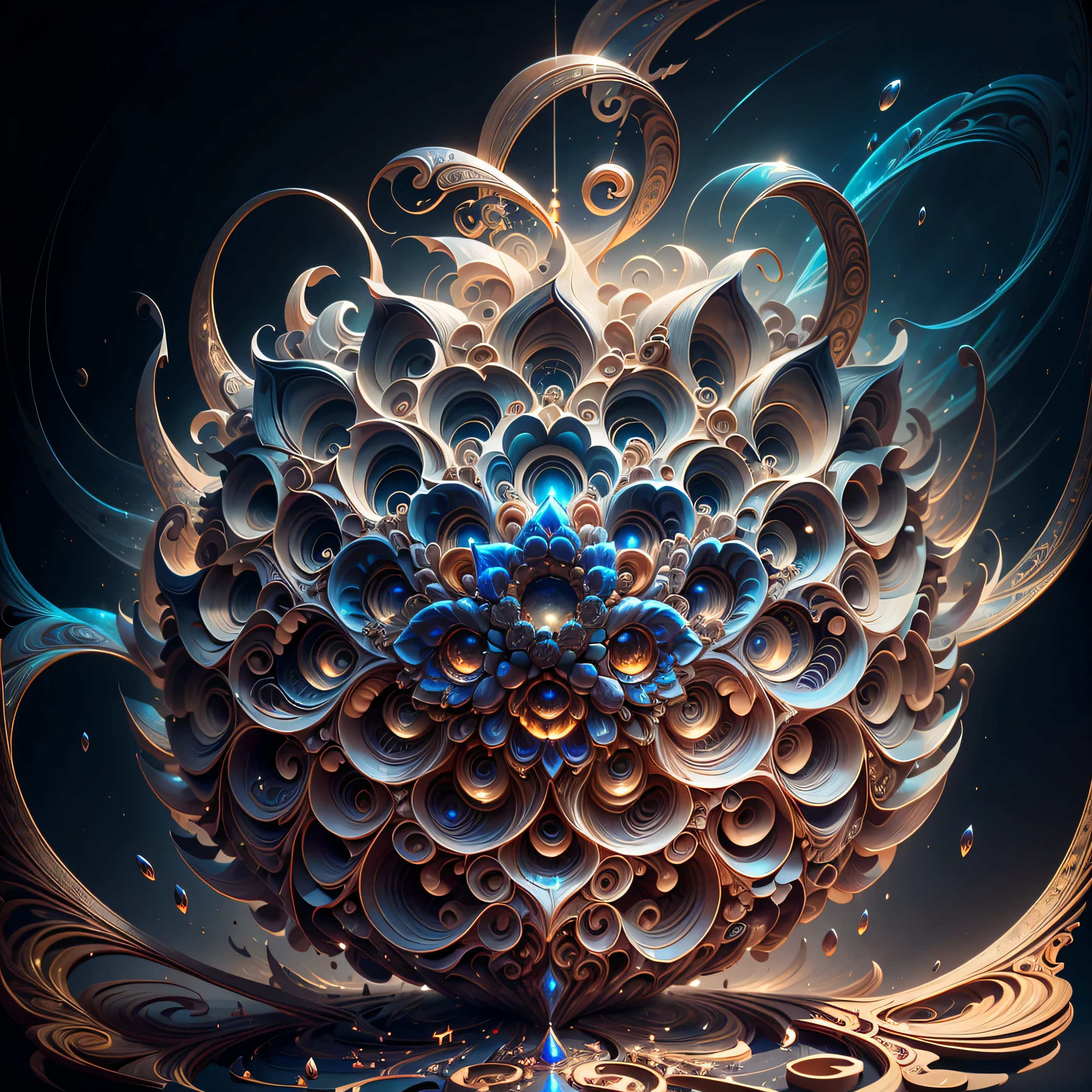 Highest image quality, ultra high definition, masterpiece, flower of life, Enlightenment, koy fish, golden dragon, light and shadow, particle light, particle special effects, Bioluminescence, beautiful romance, beautiful, dream highest quality, ultra high definition, masterpiece, exquisite CG, exquisite details, rich picture layers, beautiful, perfect details, best quality, highest image quality, high resolution, high definition, 16k, 8k, UHD, HDR, HD,--v5,--ar