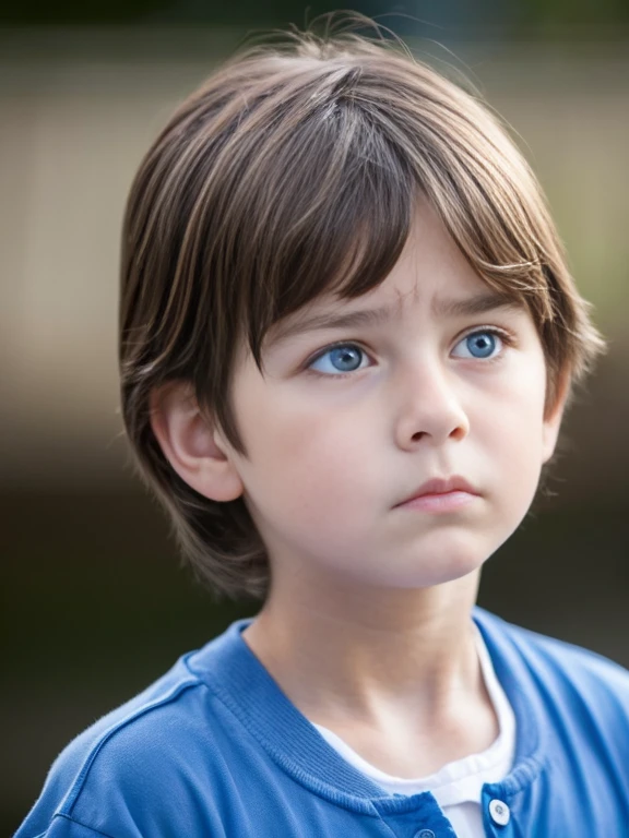 A -yeld boith light brown hair, white skin, blue eyes., rasgos finos europeos, melancholic sad look, Tears in her eyes