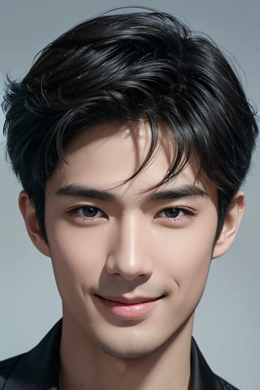 black hair, light smile, Fujicolor, Fujifilm, UHD, masterpiece, anatomically correct, textured skin, high details, best quality、male